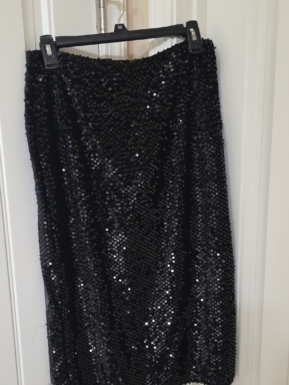 Nine West Black Sequin Pencil Skirt